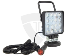 Lampa Robocza 16LED 48W kwadratowa, rozproszona - magnes TT.13208M