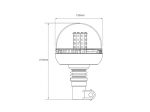 Lampa Ostrzegawcza Halogen H1 12/24V niska na trzpień TT.186G