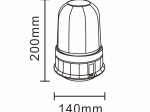 Lampa Ostrzegawcza Halogen H1 12/24V na magnes TT.93-Y