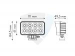 Lampa Robocza 32LED 32W rozproszona, prostokątna TT.13306