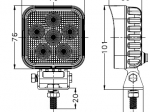 Lampa robocza 24LED, 24W, kwadratowa, rozproszona TT.13324