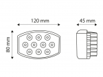 Lampa robocza 10LED, 30 W, rozproszona TT.13230