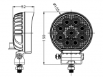 Lampa robocza 36LED, 36W, okrągła, rozproszona TT.13337