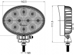 Lampa Robocza 40LED 40 Wat rozproszona, owalna TT.13321
