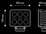 Lampa z regulowaną barwą światła: 3000K, 4500K, 6000K, 60W, rozproszona TT.11060-3C