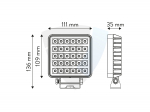 Lampa Robocza OSRAM 30LED 30 Wat rozproszona, kwadratowa z włącznikiem TT.13308-W