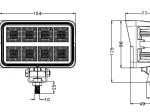 Lampa Robocza OSRAM 160 Wat rozproszona, prostokątna TT.13416