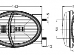 Lampa przednia z kierunkowskazem OSRAM, 48LED, 24W, owalna TT.16624
