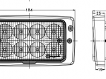 Lampa Robocza 8LED 40W rozproszona, prostokątna do Fendt TT.13341-FT