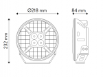 Lampa drogowa LED, 9-calowa, 120W, 12200 Lm, z podwójnym światłem pozycyjnym TT.11108