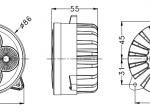 Lampa robocza 4 LED, 20W, rozproszona, okrągła, dedykowana do John Deere, Challenger, New Holland TT.13501