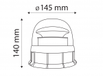 Lampa Ostrzegawcza LED 12/24 na magnes, 3funkcje, Power LED TT.471