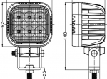Lampa Robocza 6LED 60W rozproszona, kwadratowa TT.13320