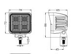 Lampa Robocza OSRAM 64 Wat rozproszona, kwadratowa TT.13464