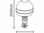 Lampa Ostrzegawcza LED 12/24v z miękkim końcem TT.186D-Y