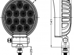 Lampa Robocza 56LED 56 Wat rozproszona, okrągła TT.13356