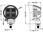 Lampa Robocza OSRAM 64 Wat rozproszona, okrągła TT.13465