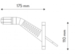 Lampa obrysowa, pozycyjna LED, róg, prawa, 10-30V, TT.12170P