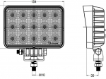 Lampa Robocza 60LED 60 Wat rozproszona, prostokątna TT.13360