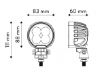 Lampa Robocza 4 LED, 40 Wat skupiona, okrągła TT.13343S