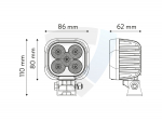 Lampa Robocza 5LED 50 Wat rozproszona, kwadratowa TT.13350