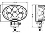 Lampa Robocza 60 Wat rozproszona, owalna TT.13359F