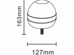 Lampa ostrzegawcza LED, 12-24V, 12W, śruba TT.14191-Y