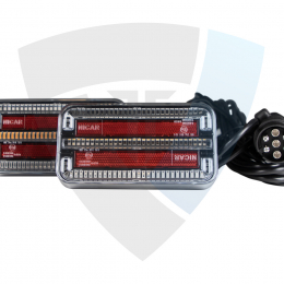 Lampy tylne zespolone z dynamicznym kierunkowskazem, na magnes, 3 funkcje, 12-24V, 7,5m kabel TT.12024DI